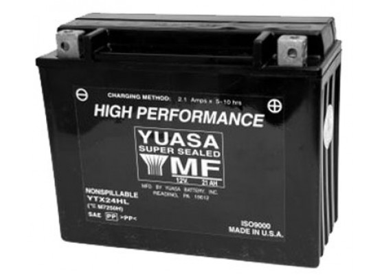 Μπαταρία μοτοσυκλετών YUASA High Performance Maintenance Free YTX24HL-BS -12V 21 (10HR)Ah - 350 CCA(EN) εκκίνησης