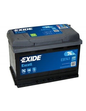 Μπαταρία αυτοκινήτου Exide Excell EB741 - 12V 74Ah - 680 CCA A(EN) εκκίνησης 