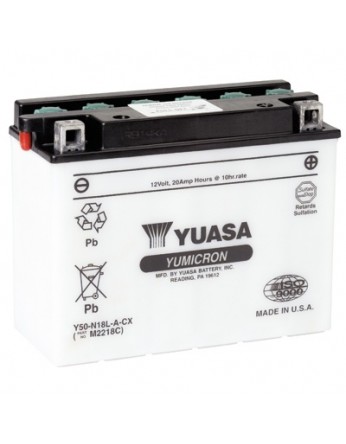 Μπαταρία μοτοσυκλετών YUASA Yumicron Y50-N18L-A3 - 12V 20 (10HR) - 260 CCA (EN) εκκίνησης
