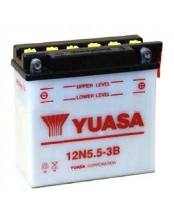 Μπαταρία μοτοσυκλετών YUASA Conventional 12N5.5-3B - 12V 5.5 (10HR) - 60 CCA (EN) εκκίνησης