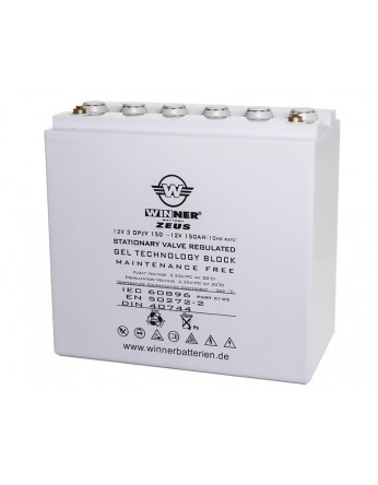 Μπαταρία Gel τεχνολογίας Winner Zeus 12V 3 OPzV 150 - 12V 150Ah(C20)