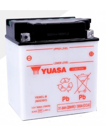 Μπαταρία μοτοσυκλετών YUASA Yumicron YB30CL-B - 12V 30 (10HR) - 300 CCA (EN) εκκίνησης