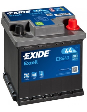 Μπαταρία αυτοκινήτου Exide Excell EB440 - 12V 44Ah - 400 CCA A(EN) εκκίνησης 