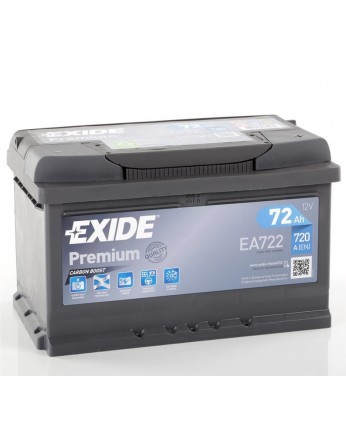 Μπαταρία αυτοκινήτου Exide Premium EA722 - 12V 72 Ah - 720CCA A(EN) εκκίνησης