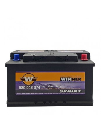 Μπαταρία κλειστού τύπου Winner Sprint 580 046 074 - 12V 80Ah - 740CCA(EN) εκκίνησης