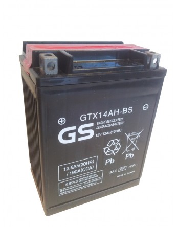 Μπαταρία μοτοσυκλετών GS GTX14AH-BS High Performance Maintenance Free GTX14H-BS -12V 12 Ah(10HR) - 240 CCA(EN) εκκίνησης