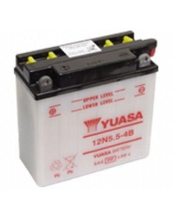 Μπαταρία μοτοσυκλετών YUASA Conventional 12N5.5-4B - 12V 5.5 (10HR) - 60 CCA (EN) εκκίνησης