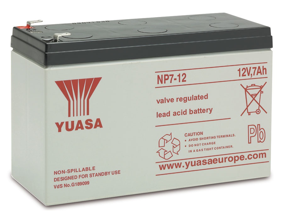 Μπαταρία YUASA NP7-12 VRLA - AGM τεχνολογίας - 12V 7Ah - e-kiriazis.gr