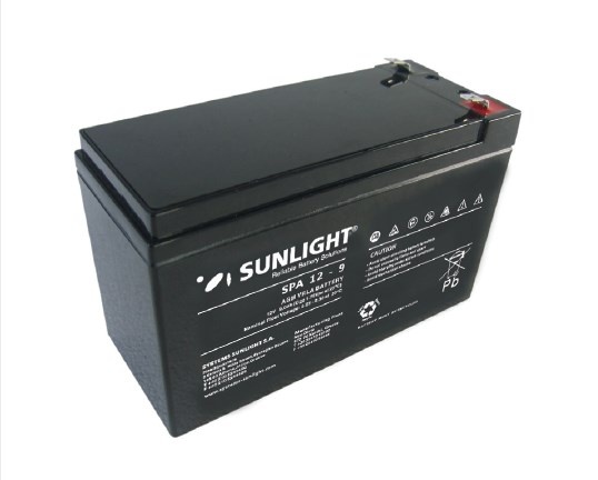 Μπαταρία Sunlight SPA12-9 VRLA - AGM τεχνολογίας - 12V 9Ah (C20) -  e-kiriazis.gr
