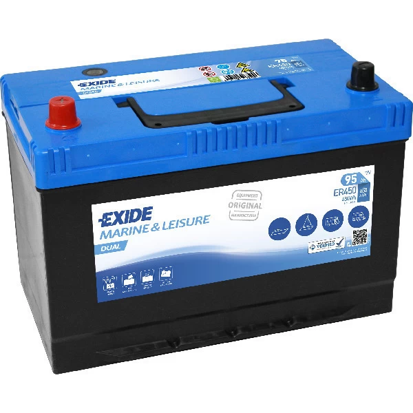 EXIDE Battery Dual ER450 12V 95Ah 650CCA A(EN)