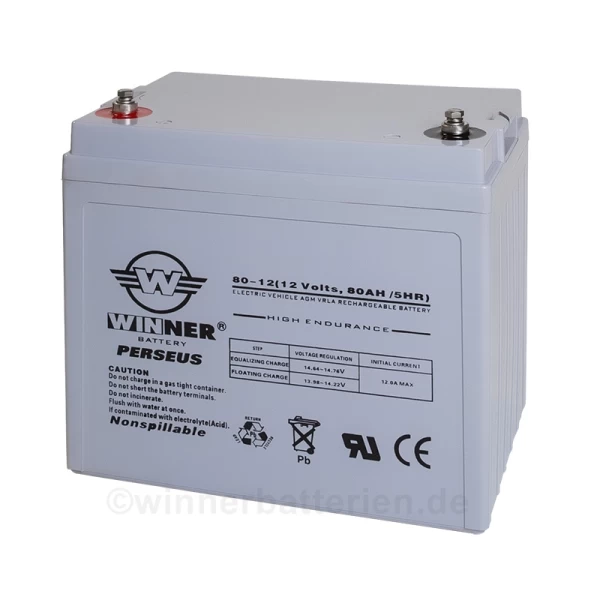 WINNER Battery Perseus 80-12 VRLA-AGM 12V 80Ah (C5)