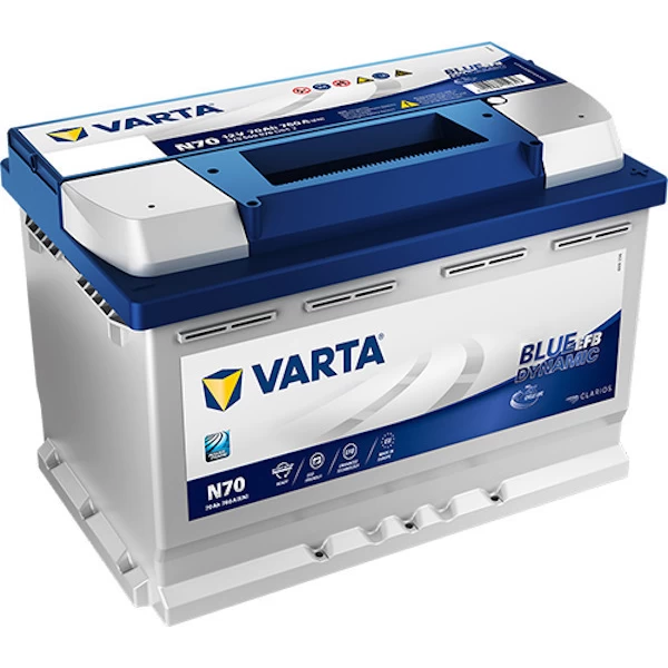 Μπαταρία VARTA Start Stop EFB N70 12V 70Ah 760CCA (EN)