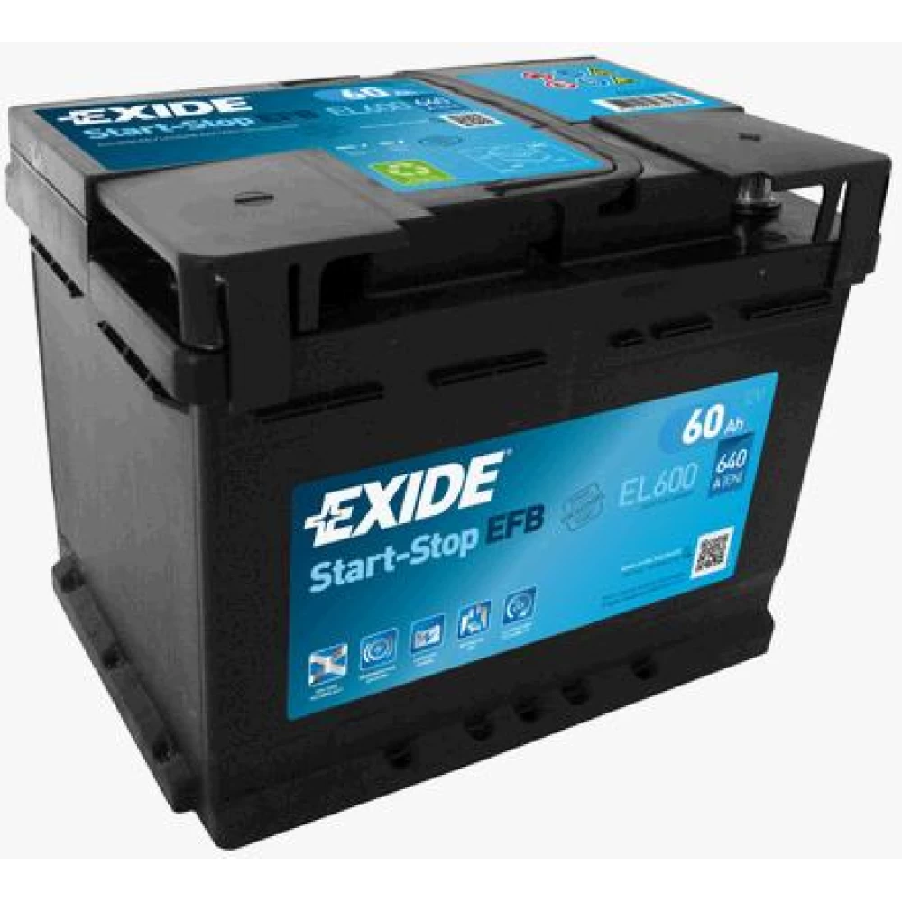 Μπαταρία EXIDE EFB Start & Stop EL600 12V 60Ah 640CCA A(EN)