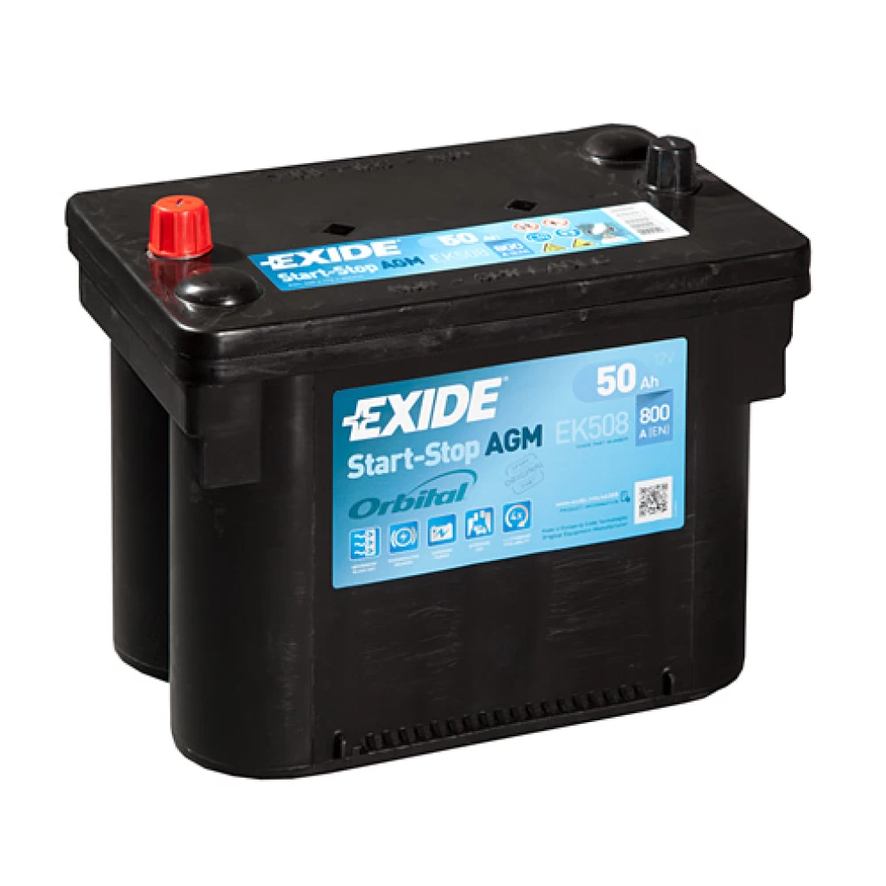 Μπαταρία EXIDE AGM Start & Stop EK508 12V 50Ah 800CCA A(EN)