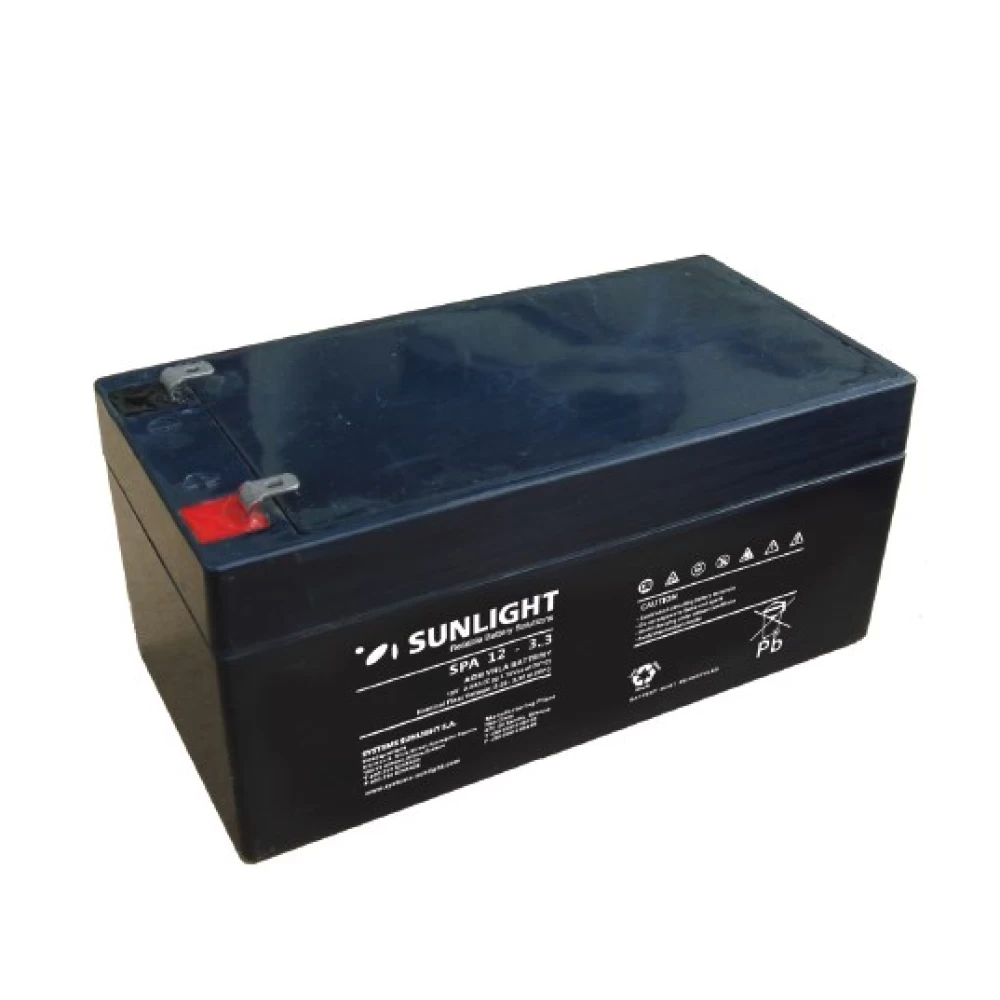 Μπαταρία SUNLIGHT SPA12-3.3 12V 3.2Ah (C20) VRLA - AGM