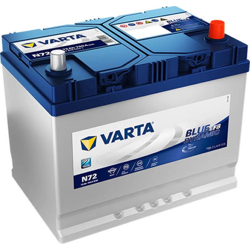 Μπαταρία VARTA Start Stop EFB N72 12V 72Ah 760CCA (EN)